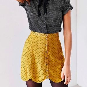 UO Scallop Edge A-Line Skirt